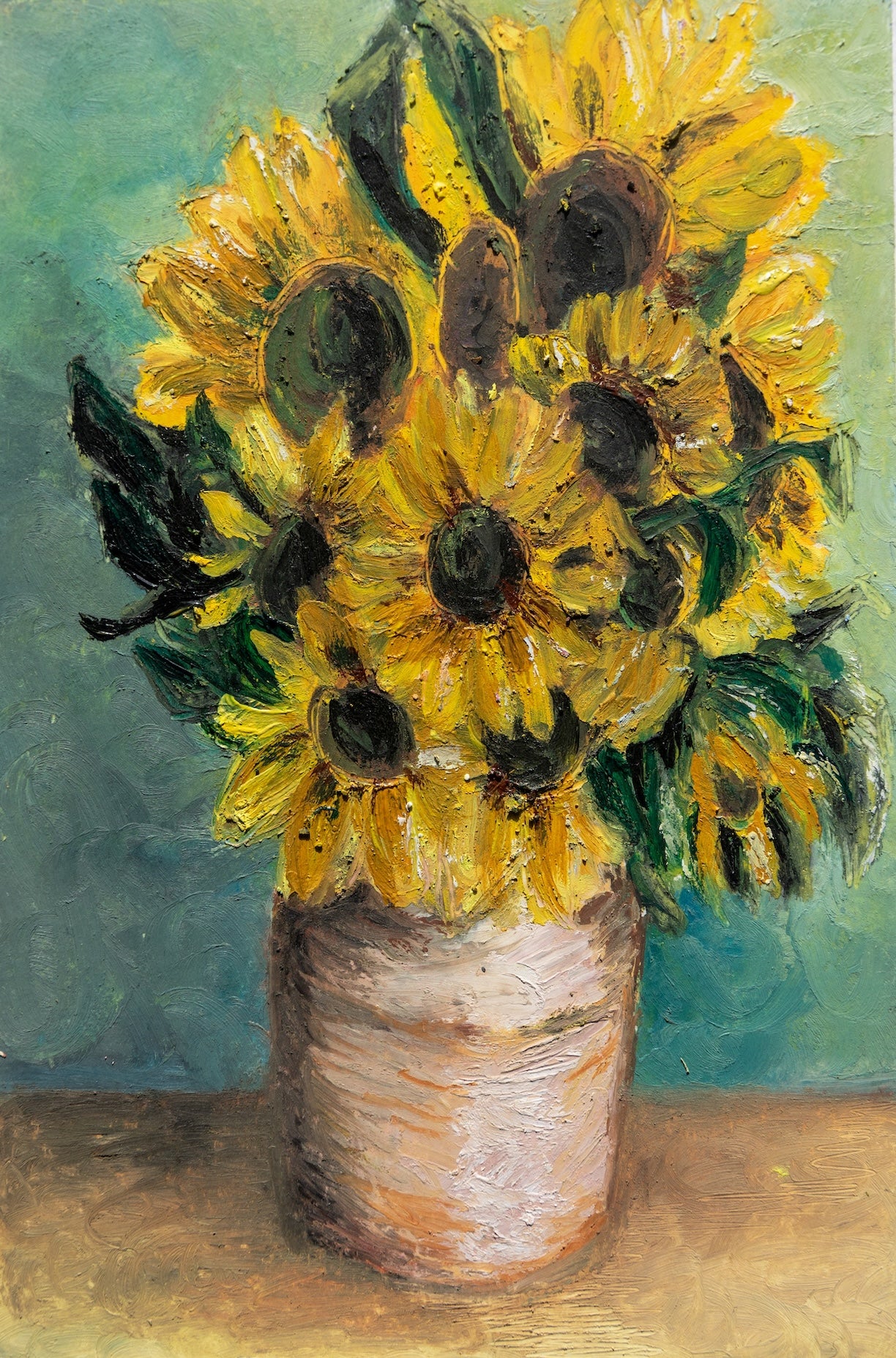 Sunflower Oil Pastel Art Print