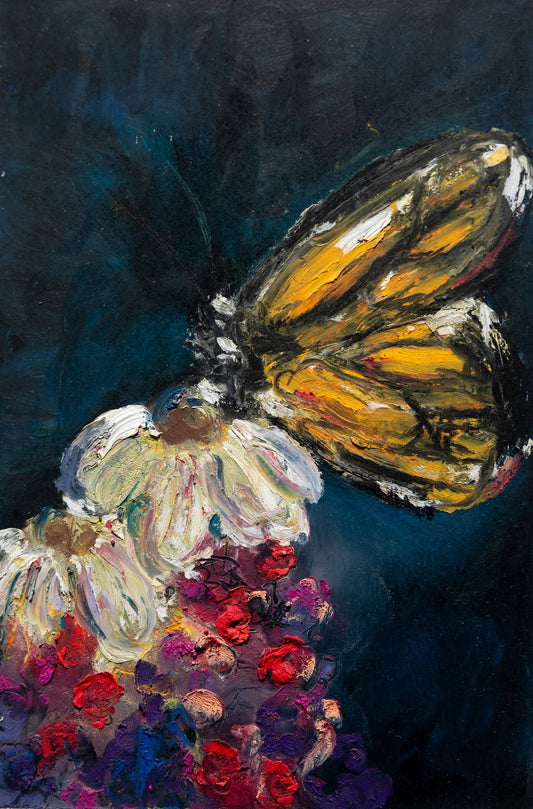 Butterfly Oil Pastel Art Print