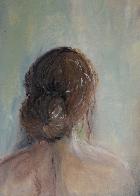 Self Portrait Oil Pastel Art Print