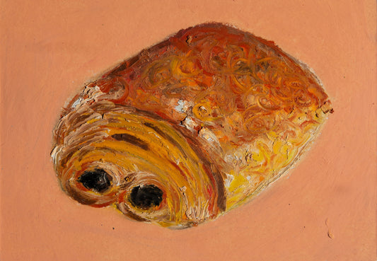 Pain au chocolat Oil Pastel Art Print