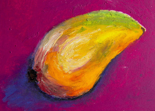 Mango Oil Pastel Art Print