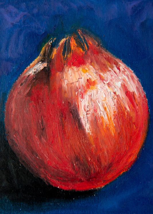 Pomegranate Oil Pastel Art Print