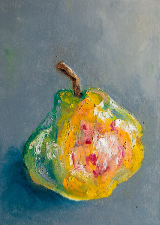 Pear Oil Pastel Art Print