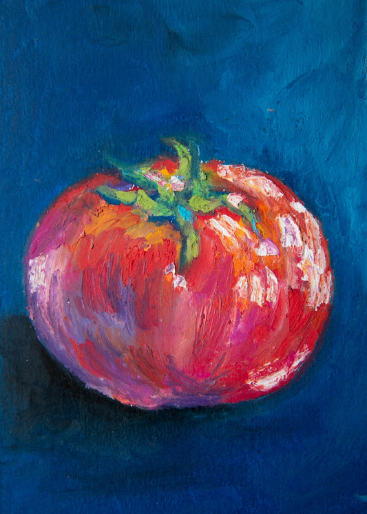 Tomato Oil Pastel Art Print