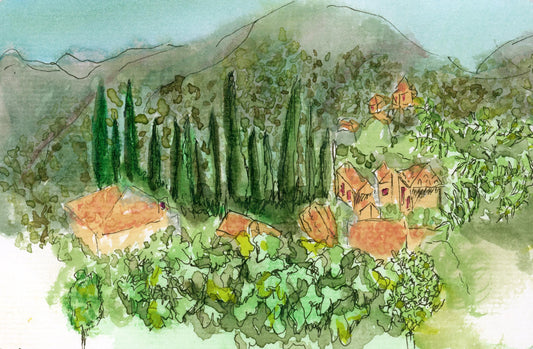 France Watercolor Art Print