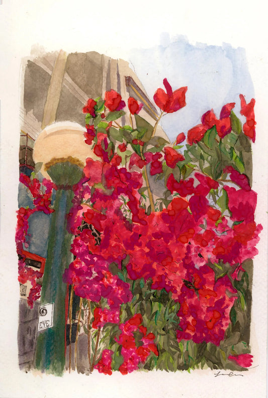 Athens Floral Watercolor Art Print