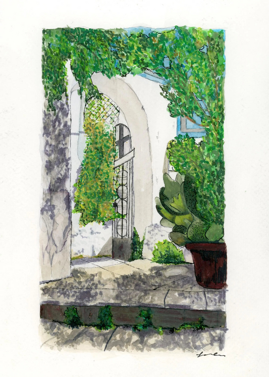 Athens Watercolor Art Print
